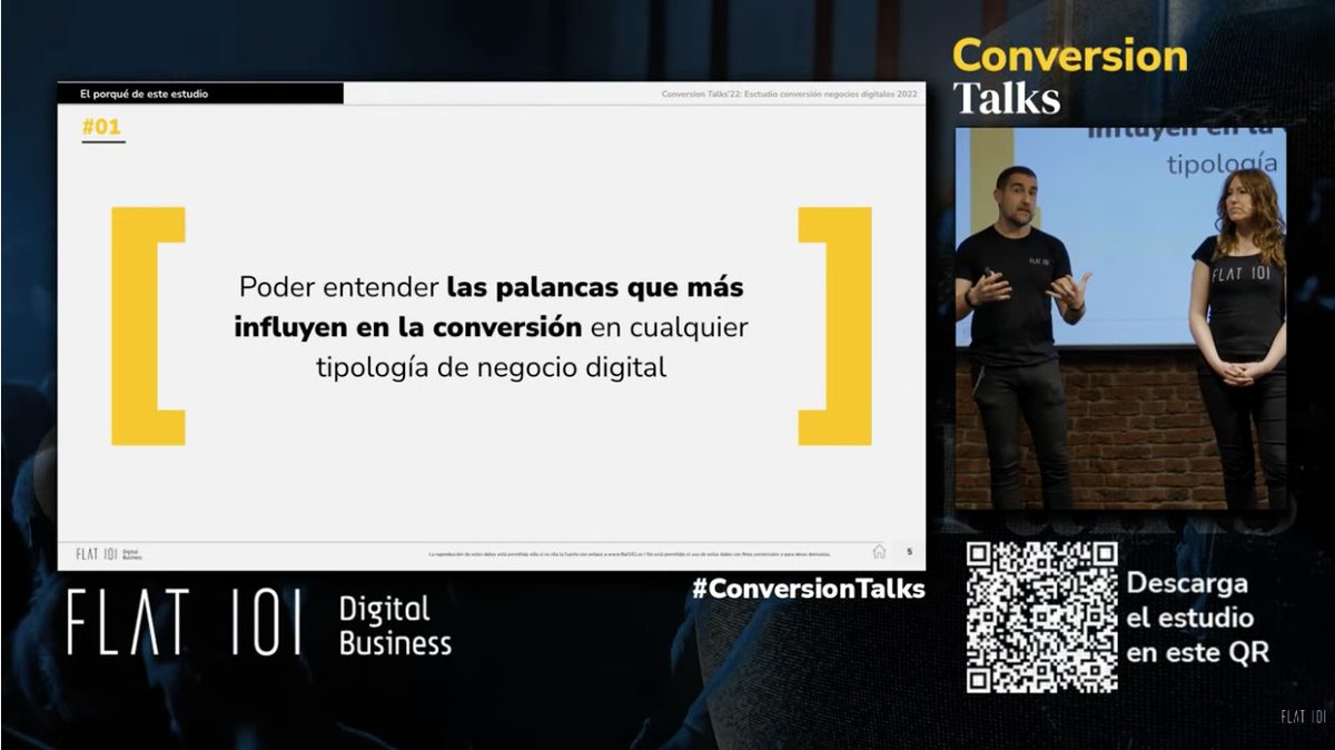 Y ahora en primicia <a href="/sandranlecina/">Sandra Navarro</a> y <a href="/rtayar/">Ricardo Tayar</a> nos presentan el Estudio Anual de Conversión en Negocios Digitales 2022!!!!

Con datos de más de mil empresas para conocer la situación de los negocios digitales en España.

youtube.com/watch?v=-9oubu…
#conversationtalks <a href="/SomosFlat101/">Flat 101</a>