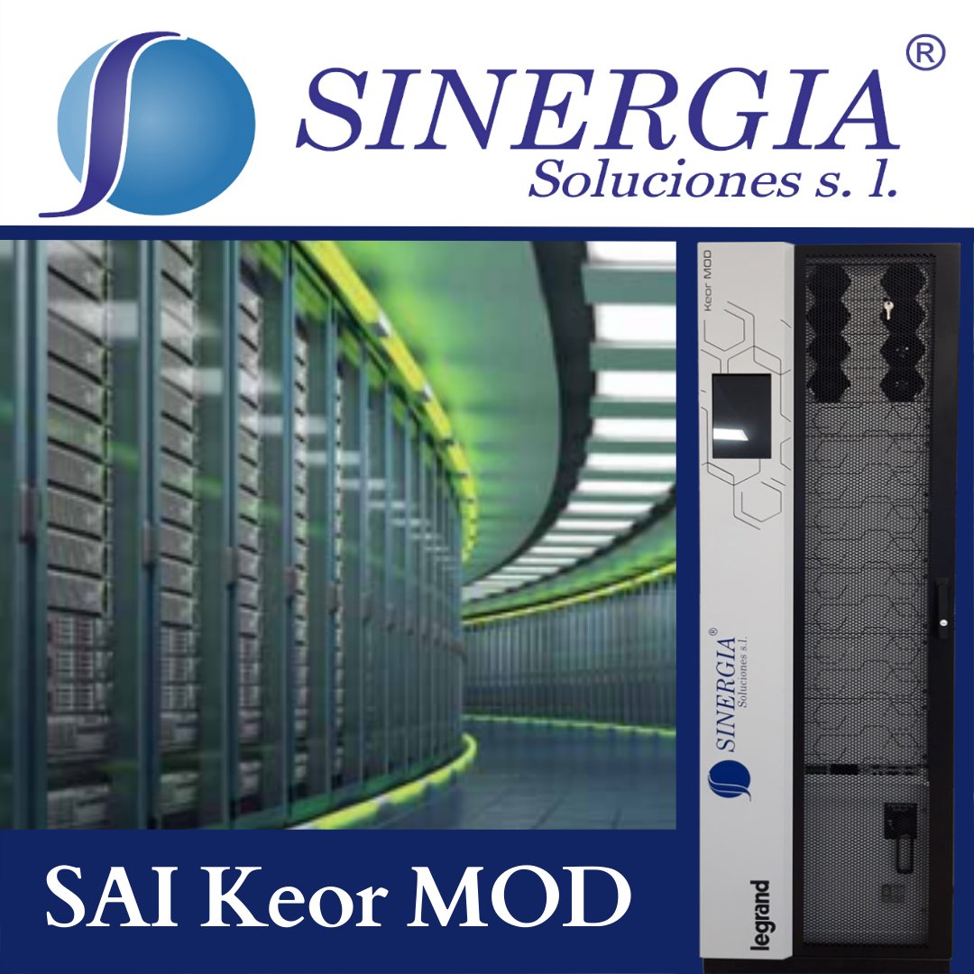 Sinergia Soluciones SL presenta su SAI más eficiente, el Keor MOD. 
Se adapta a todas las aplicaciones, los SAIs Keor MOD de Sinergia ofrece los mejores niveles de rendimiento en cuanto a potencia y tiempo de respaldo. Descubre más...
sinergiasl.com/sinergia-sai-k…
#datacenter #SAI #UPS