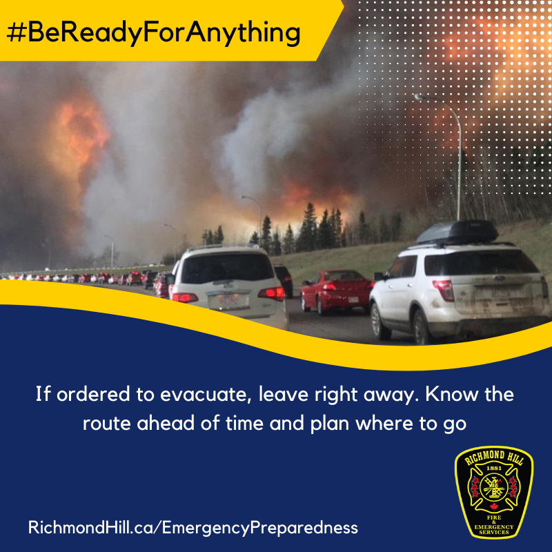 RHFES's tweet photo. If you have to evacuate, be ready to go and know where you are going. Know the route ahead of time. #EPWeek2022 #BeReadyForAnything https://t.co/i7oX3ITg0z