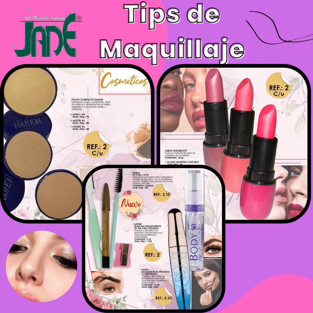 jadeenlinea's tweet photo. Tips de Maquillaje.✨                              👉🏻 Accede a nuestro folleto en              https://t.co/slnMpLqWsu                                      #belleza #maquillaje #brillo #tutoriales #tips #jadevenezuela #jadeenlinea https://t.co/1xQ3ijeywk