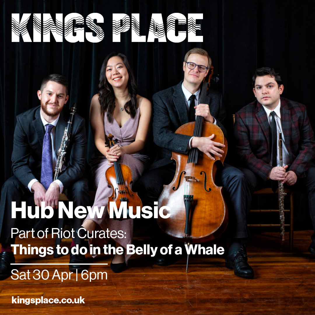 @RiotEns <a href="/hubnewmusic/">Hub New Music</a> <a href="/sarahpiano/">Sarah Nicolls</a> <a href="/ELarsenale/">Ensemble L'arsenale</a> Sat 30 Apr, at 6pm 🎻<a href="/hubnewmusic/">Hub New Music</a> the acclaimed Boston-based ensemble features sonic realisations and responses to poetry from our leading lights of America composition: #LauraKaminsky, <a href="/NathalieJoachim/">Nathalie Joachim</a> , <a href="/ComposerNina/">Nina C. Young</a> and @AaronHNahumAaron.💫 

kingsplace.co.uk/ThingsToDoInTh… 🐳
