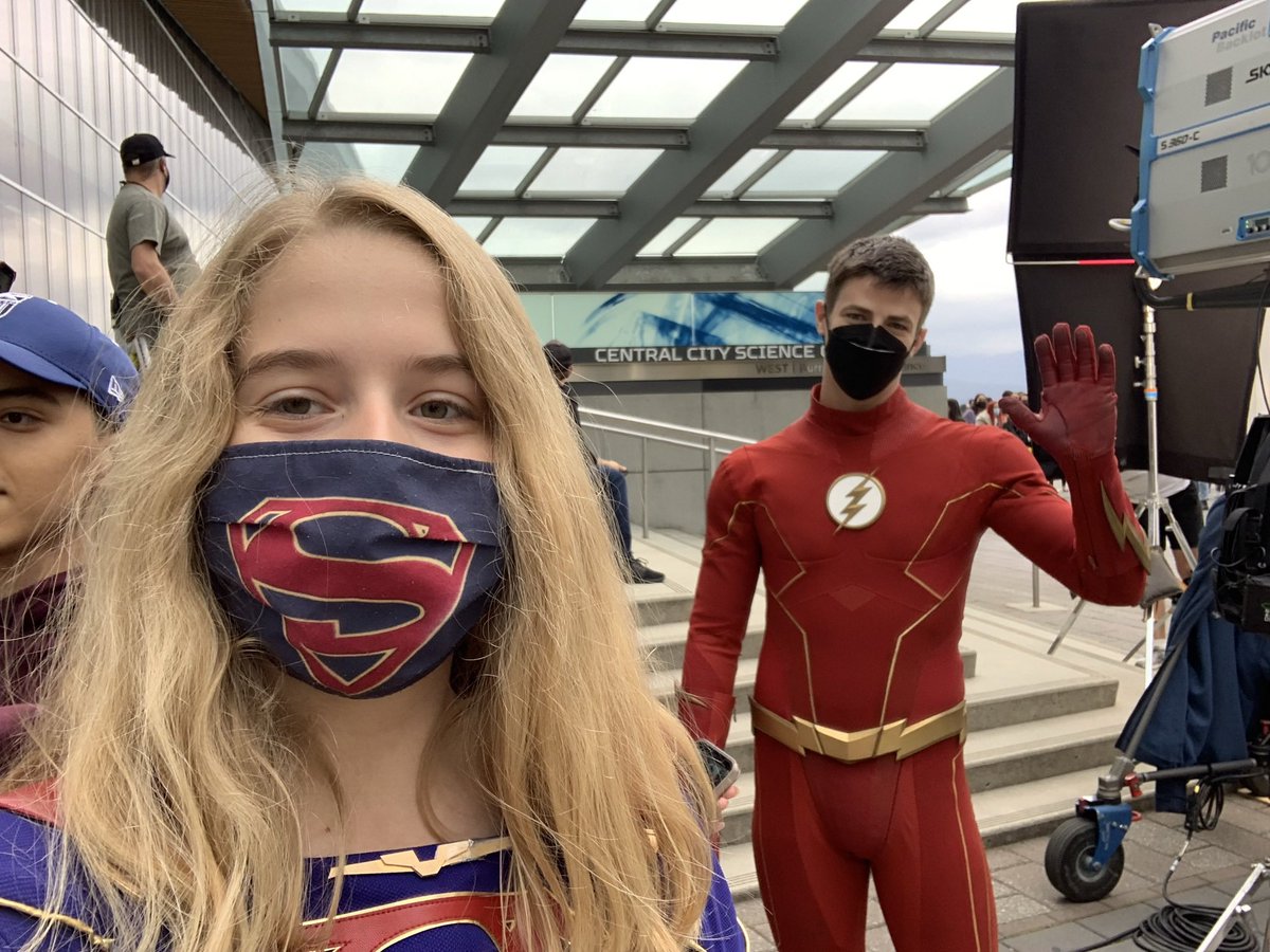girlofvancouver's tweet image. So apparently it’s #NationalSuperheroDay taking this as an excuse to post me in my #supergirl cosplay with #grantgustin in his flash suit. #TheFlash