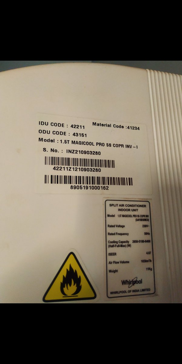 sumitjainjr's tweet image. @WhirlpoolCare @whirlpool_india @WhirlpoolCorp
Do you care to provide one stop solution for a problem which I am facing since July 2021 in my split AC? And ur service engineer unable to fix, getting same problem repeatedly till now.
 It was my worst decision to buy Whirlpool AC