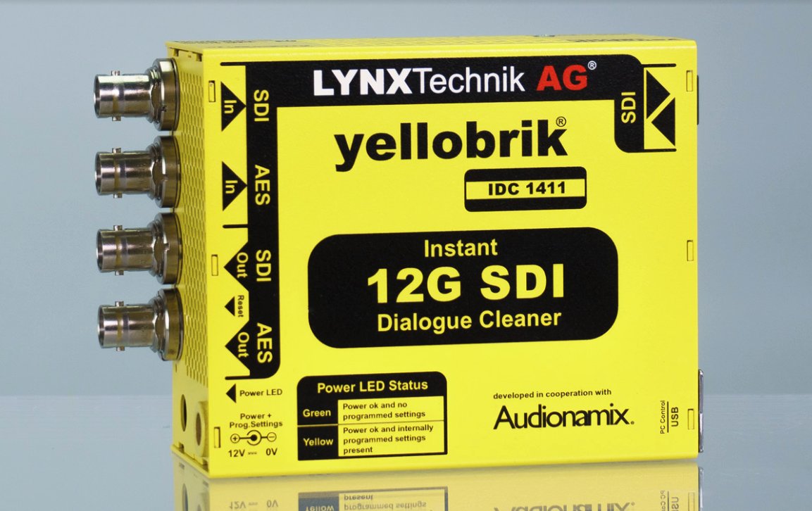 Congratulations to @lynxtechnik for debuting the Yellobrik Instant Dialogue Cleaner IDC 1411 at NAB 2022! hubs.ly/Q0194Pyp0