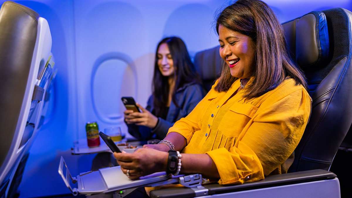 Make time fly with $8 Wi-Fi! The rumors are true—now you can connect to streaming-fast internet on board for one. flat. fee. (Available on most flights.)