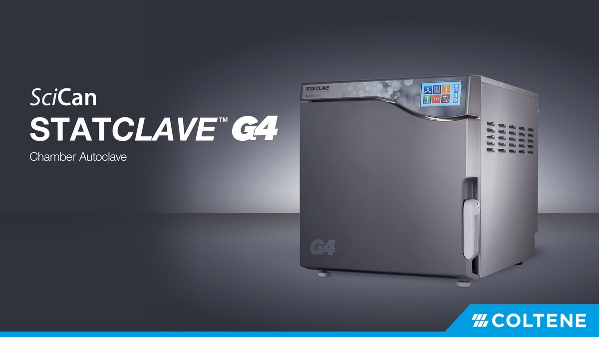 SciCan's tweet photo. STATCLAVE G4 Chamber Autoclave. So smart, it does the paperwork. And maintenance reminders. And remote technical assistance. And no hidden subscription fees.
CA: https://t.co/4r5IN1TuX7
US: https://t.co/0pjshQPvdh
#coltene #scican #statclave #infectioncontrol #dental https://t.co/OlFSht30Cf