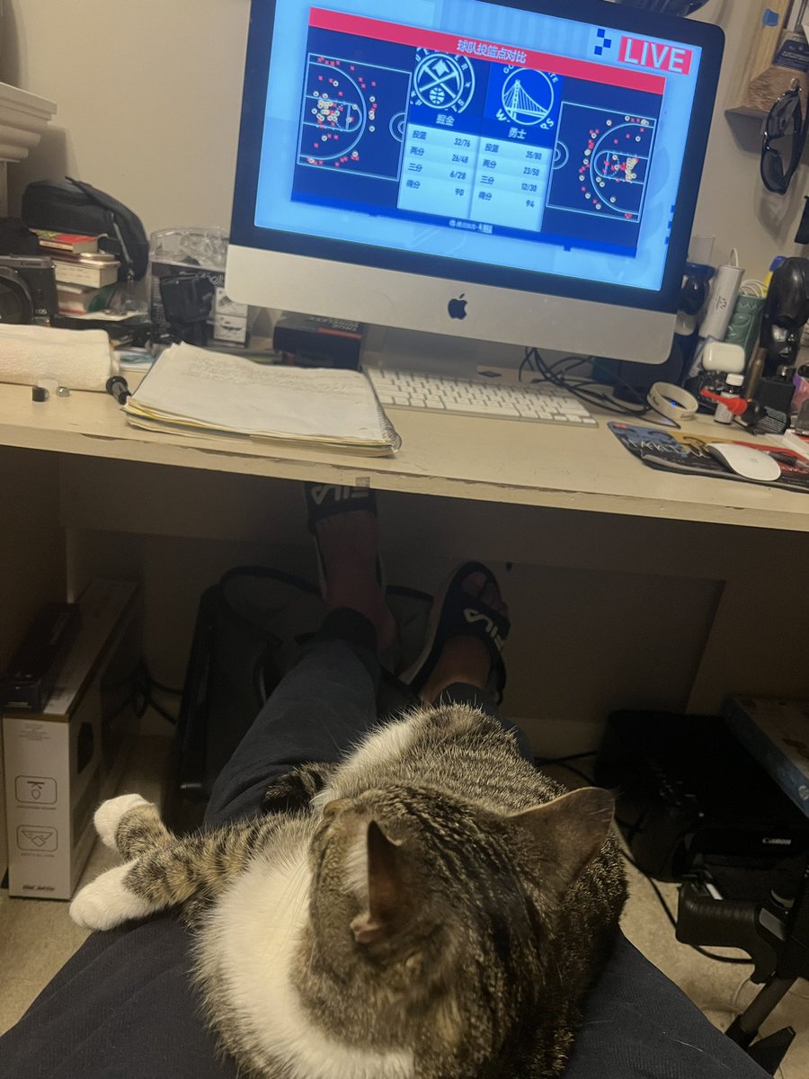 steve196933's tweet image. 妞妞陪我看勇士进入季后赛第二轮！看库里装X😎