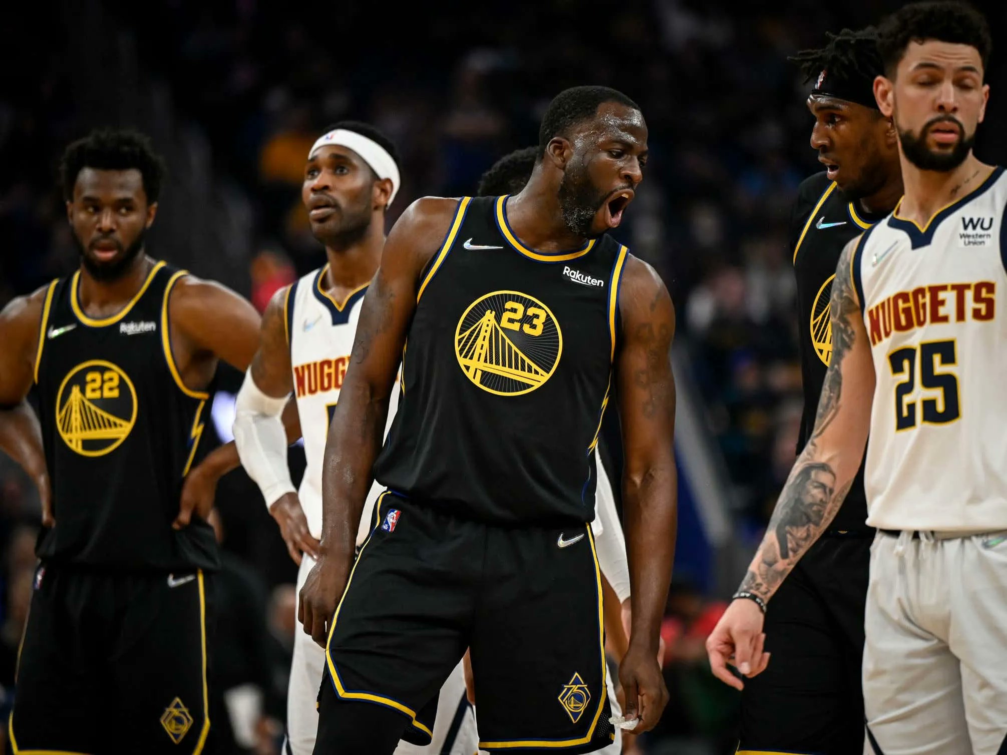 Barstool Sports on Twitter "Draymond's Reaction As Bones Hyland Kicked