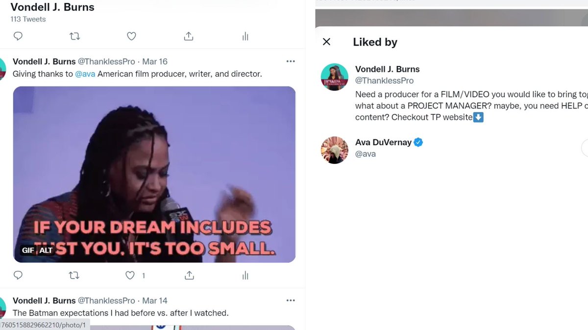 ThanklessPro's tweet image. I can't believe one of my idols recognizes my appreciation. Thank You for your inspiration! @ava