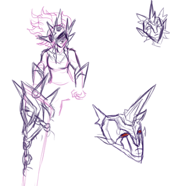 mastermepp's tweet photo. If riot wont make a rell skin then i will (very wip Omen of the Dark concept) #justiceforRell https://t.co/SoUxQw43zf