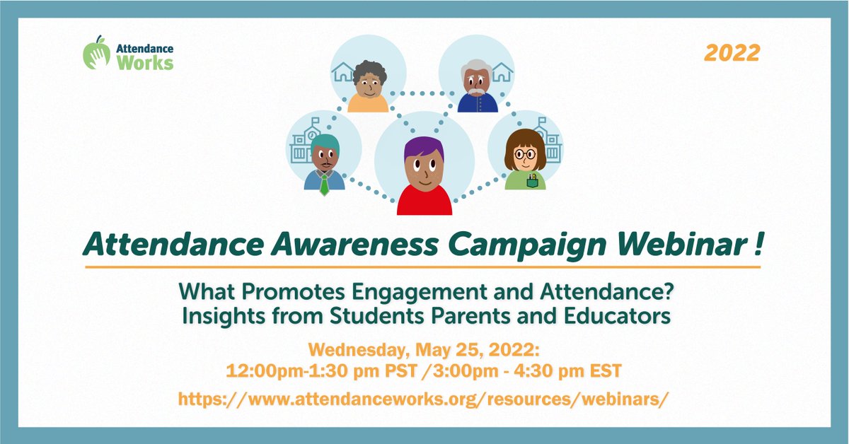 We've added presenters to our 5/25 free webinar! Hear lessons learned from the past year about how to keep students connected, engaged &amp;  showing up for learning. Don't miss it! attendanceworks.org/resources/webi… #SchoolEveryDay <a href="/AACountySchools/">AACPS</a> <a href="/PIQEUSA/">PIQE</a> <a href="/RPS_Schools/">Richmond Public Schools</a>