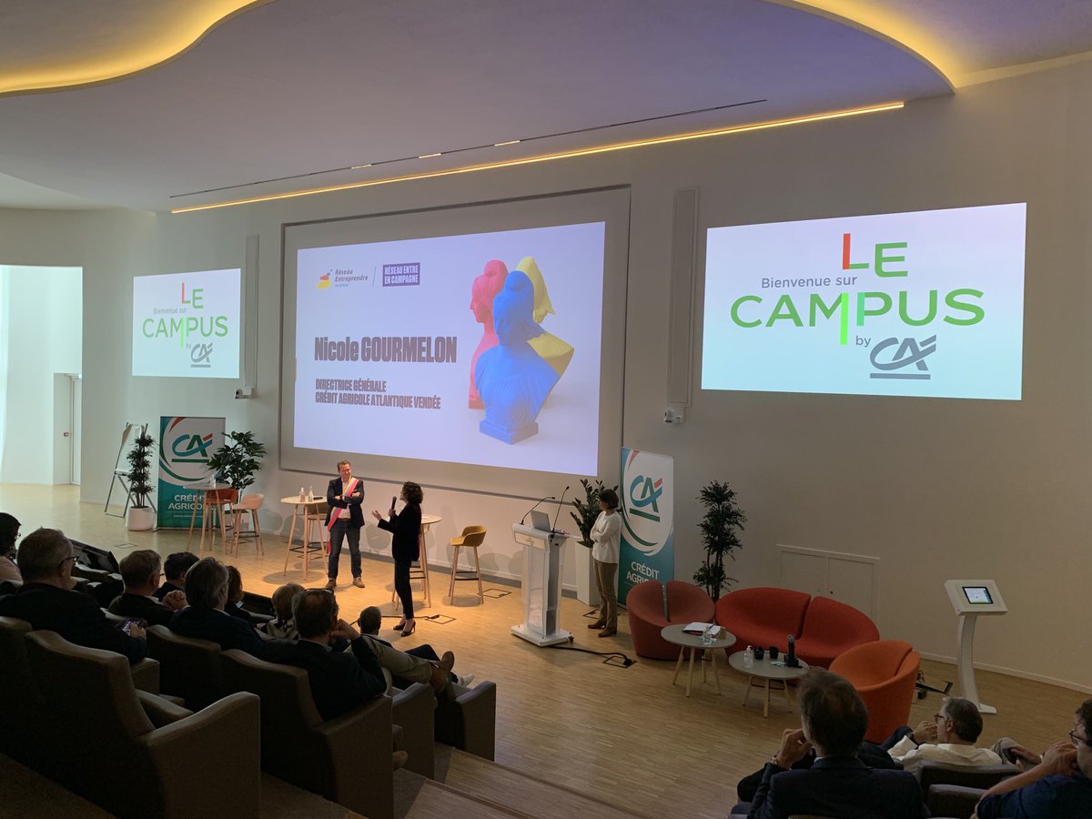 Changement de présidence du réseau ⁦<a href="/REAtlantique/">Réseau Entreprendre Atlantique</a>,⁩ accueilli au sein de ce nouveau lieu du ⁦<a href="/CAAtlantVendee/">CA Atlantique Vendée</a>⁩ avec ⁦<a href="/nicolegourmelon/">Nicole Gourmelon</a>⁩