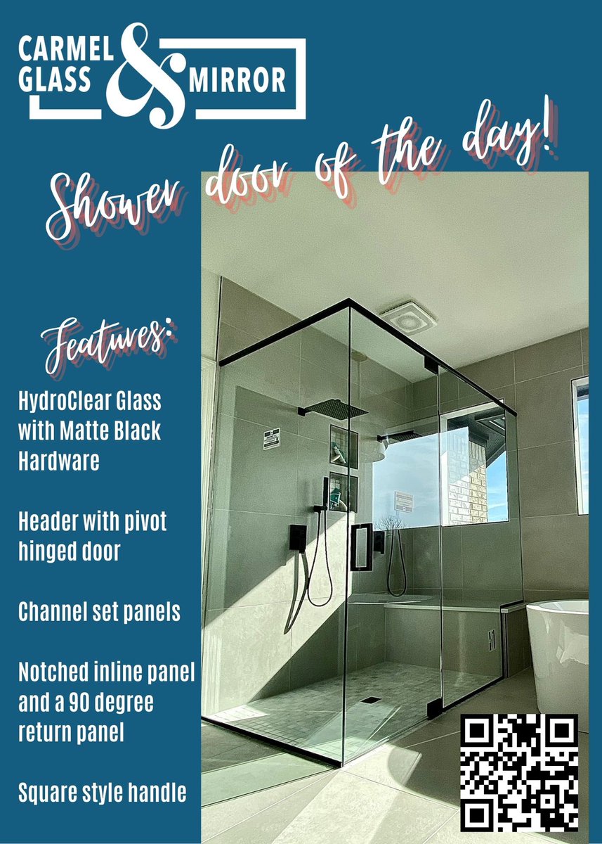 CarmelGlass's tweet photo. Itβs #ShowerDoor Thursday!
#featureThursday #showerenclosures #cgmindy https://t.co/SitLOazG9I