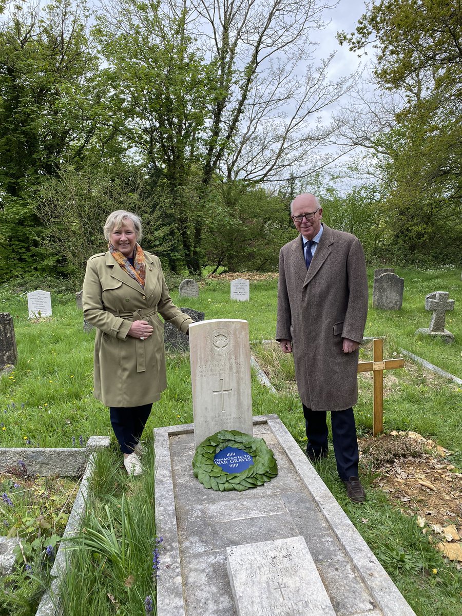 dgcwgc's tweet photo. Today is a special day. Mjr Gen Sir Bill Rollo &amp; I have laid a wreath to commemorate &amp; honour @CWGC ‘s founder, Mjr Gen Sir Fabian Ware. Born 1869, founded @CWGC in 1917, was our Vice-Chairman until 1948, He has a memorial stone in St George's chapel Westminster Abbey. https://t.co/yDOZju0Xcp