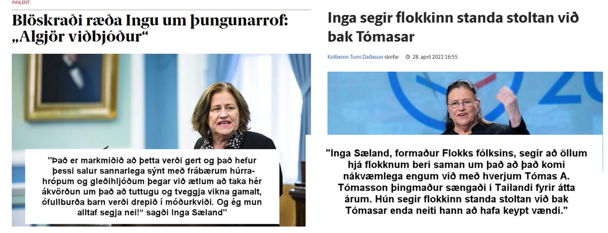 Þetta er Inga Sæland. Inga telur sig hæfa til að taka ákvarðanir um rétt kvenna yfir líkamanum sínum og er síðan stolt af samstarfsmanni sínum fyrir að ekki notað smokk við *alls ekki* vændiskaup í Taílandi. Ekki vera einsog Inga.