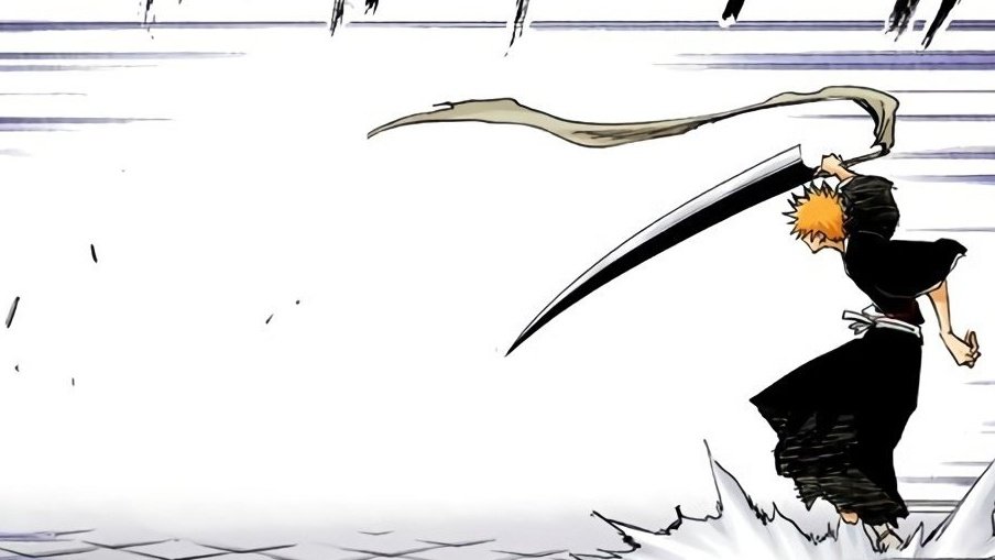 ⠀
instinctive mannerisms influences ichigo’s fluid footsteps rearwards ，avoiding the incoming fist．

his fingertips collapses betwixt the helve of his zanpakutō 「 斬魄刀 」，allowing the ashen bandages unwrapping off the blade itself．

         〝   𝗪𝗛𝗔 —— ？ 〞🗯️
⠀