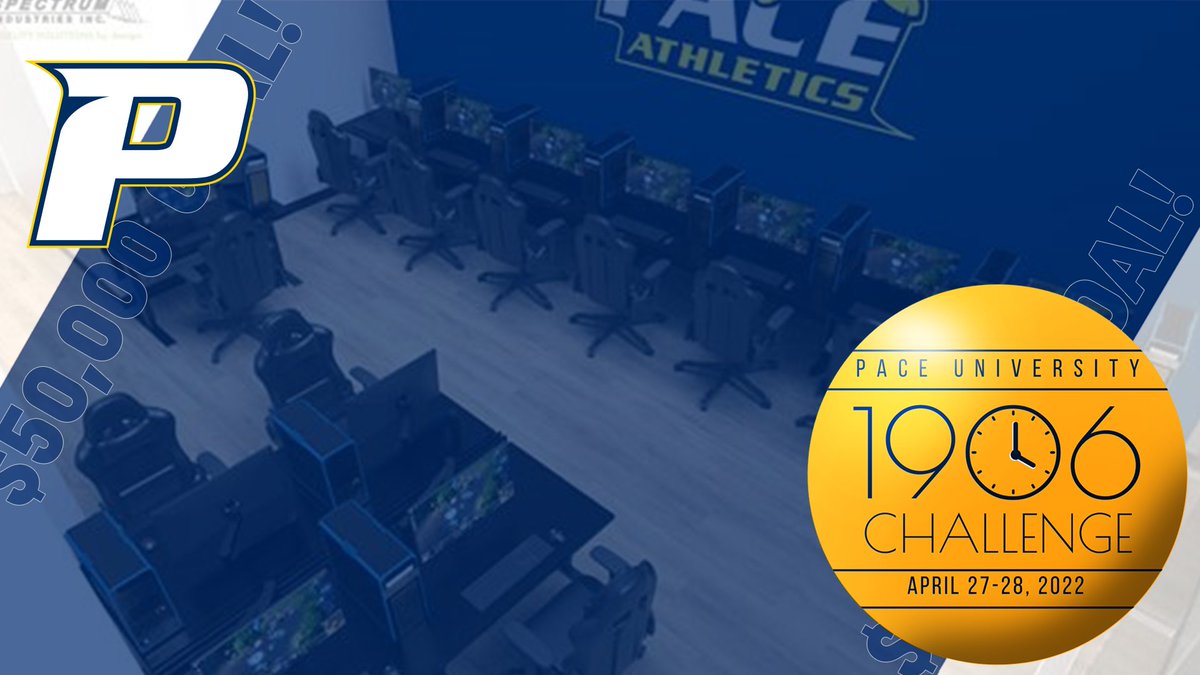 PaceUSetters's tweet photo. DYK? Pace Athletics sponsors @PaceUEsports and they too can benefit from the #PACE1906 Challenge.
We're raising money for a new state-of-the-art Esports Center, $$ for tournament fees, cool gear, you name it!
https://t.co/wNK3zMPoti https://t.co/w4bjsitGtS
