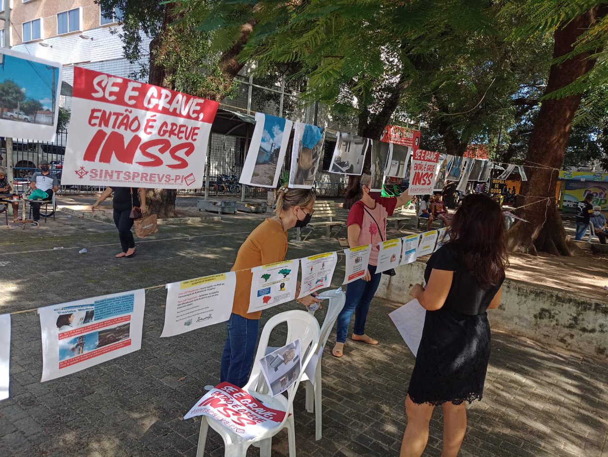 passarimred's tweet photo. Ação da #GreveINSS #SOSinss em Teresina PI. INSS na praça: ato de resistência e defesa dos servidores por uma previdência social pública de qualidade e com atendimento presencial qualificado para a população! @fenasps https://t.co/551DzHrkH2