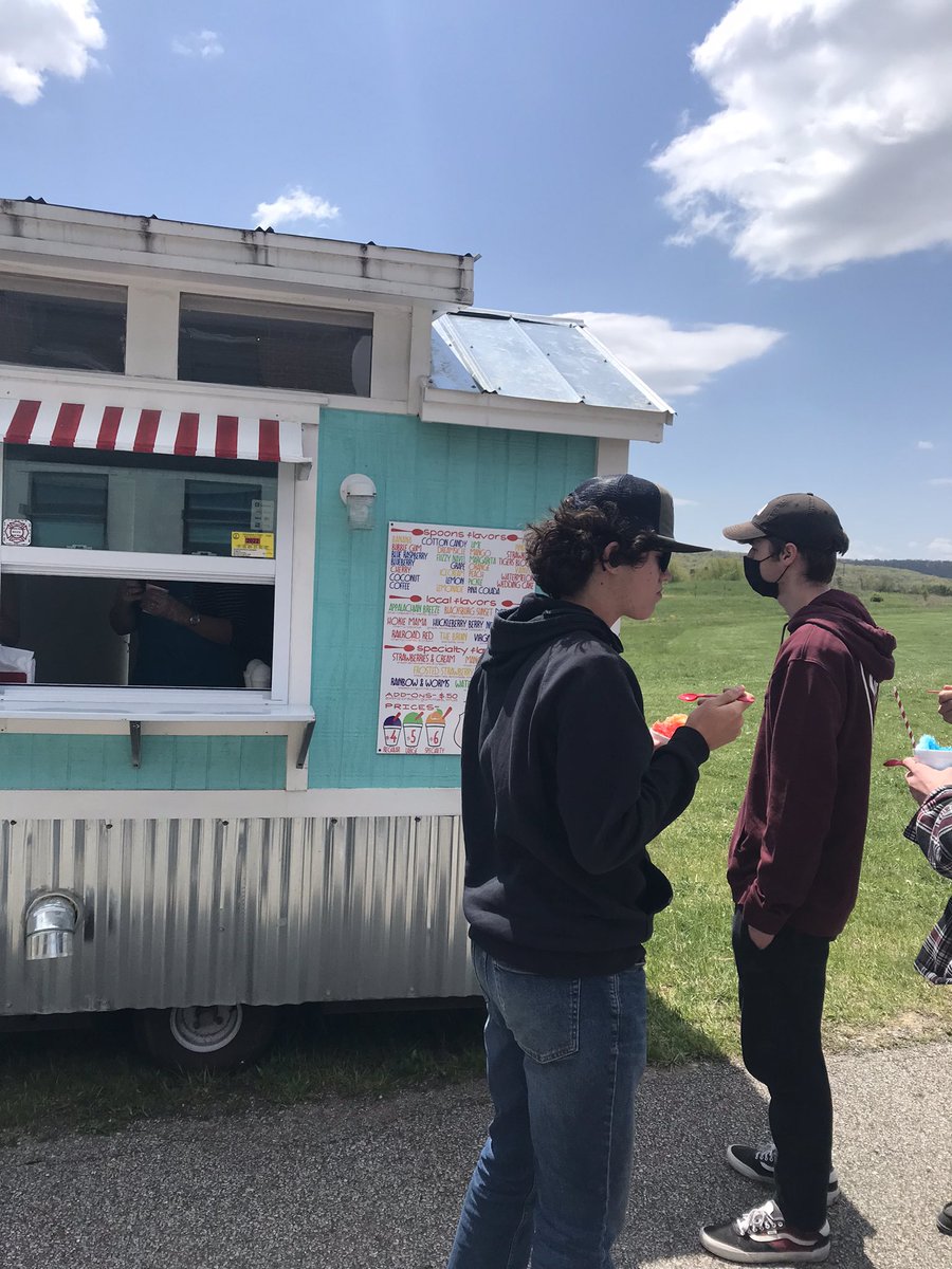 Welding students helped repair the spoons shaved ice truck and they got a special treat for their efforts!! #carrierscrew