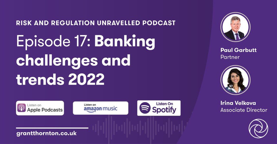 In our latest #financialservices #podcast I am discussing with <a href="/PaulGarbutt4/">Paul Garbutt</a>, Head of Banking the trends and challenges for the banking sector. Tune online:  bit.ly/3k7tpIV
🎵 Spotify: spoti.fi/3GoTbkV
🍎 Apple:  apple.co/3bf92nP