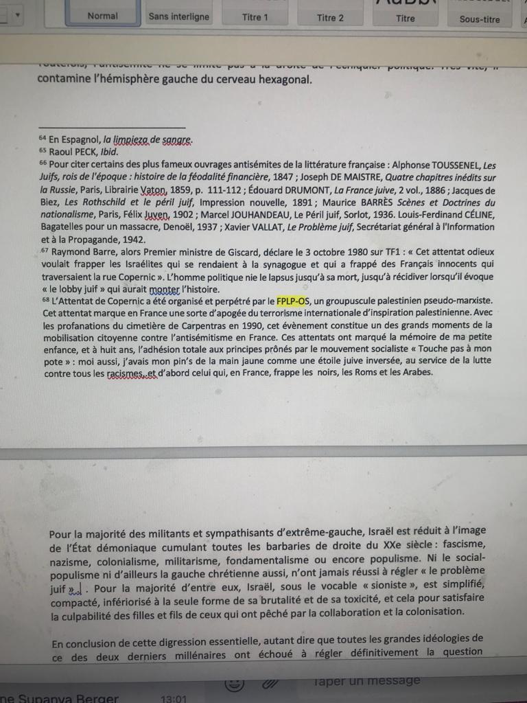 Mon ordi a bloqué.
J'ai perdu 3 heures d'écriture.

Mais j'ai pu préserver çà et la faute d'orthographe qui m'agace la pupille :

#antisémitisme #gauche #droite #antiracisme #legislatives2022