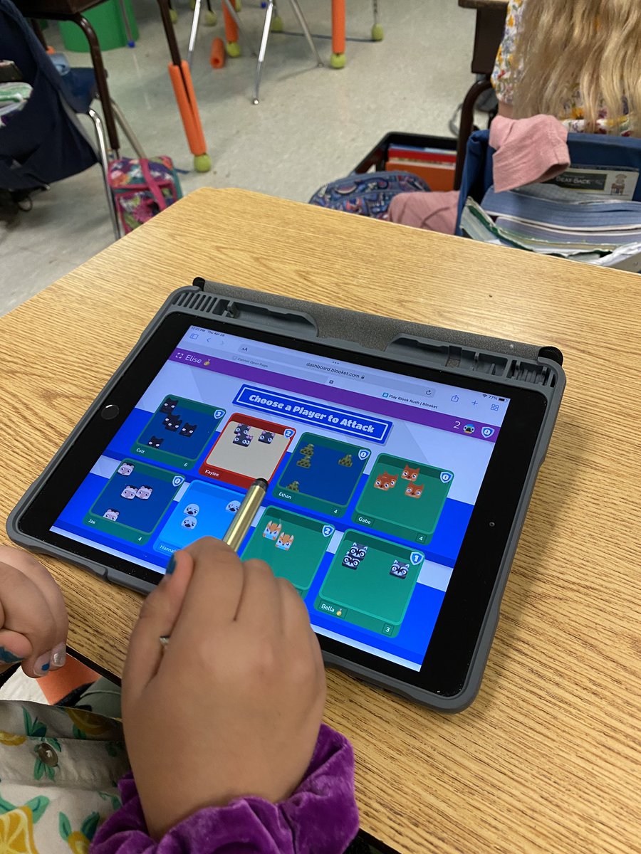 swampfrogfirst's tweet photo. What better way to practice using multiplication to help us divide than with a game of @PlayBlooket ?
My #oesrams ❤️ using their #math strategies
#BTechyCountdown https://t.co/4UNajtRxhe