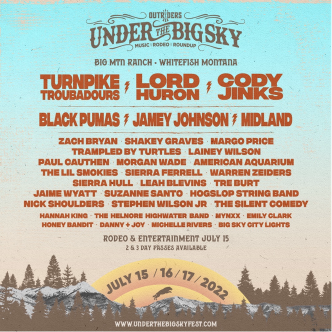 Which festival has the best lineup this year? We think our vote is for Under The Big Sky with Tigers like @TpTroubadours, @CodyJinksMusic, @tbtduluth, @CauthenMusic, @themorganwade, @USAquarium, @LeahBMusic, and @treburtofficial!!!