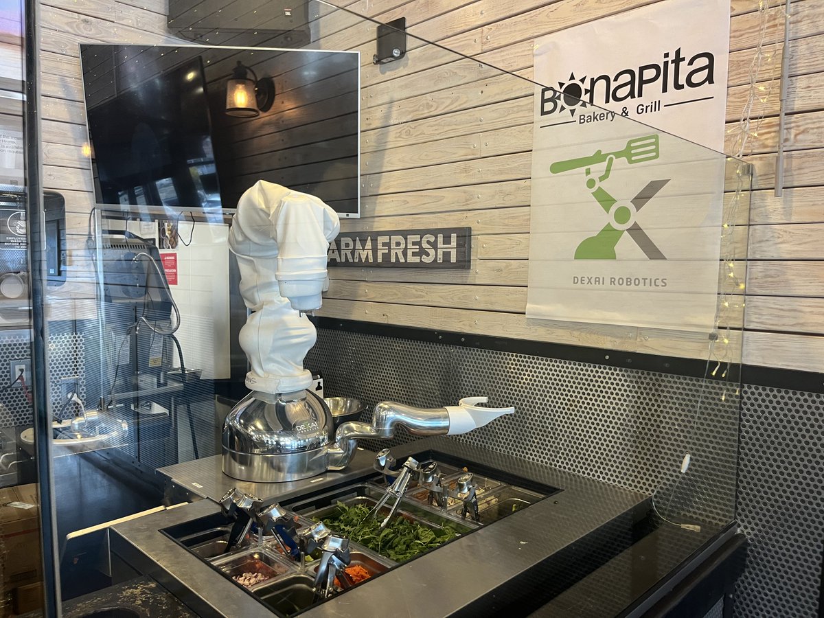 Say hi to <a href="/EatBONAPITA/">BONAPITA</a>’s newest sous-chef, Alfred! We’re thrilled to be partnering with Chef Ilan Barniv to bring Alfred into the kitchen to help cook delicious Mediterranean dishes. Come see Alfred in action at BONAPITA, located in West Roxbury, MA. bit.ly/3vp9XwZ