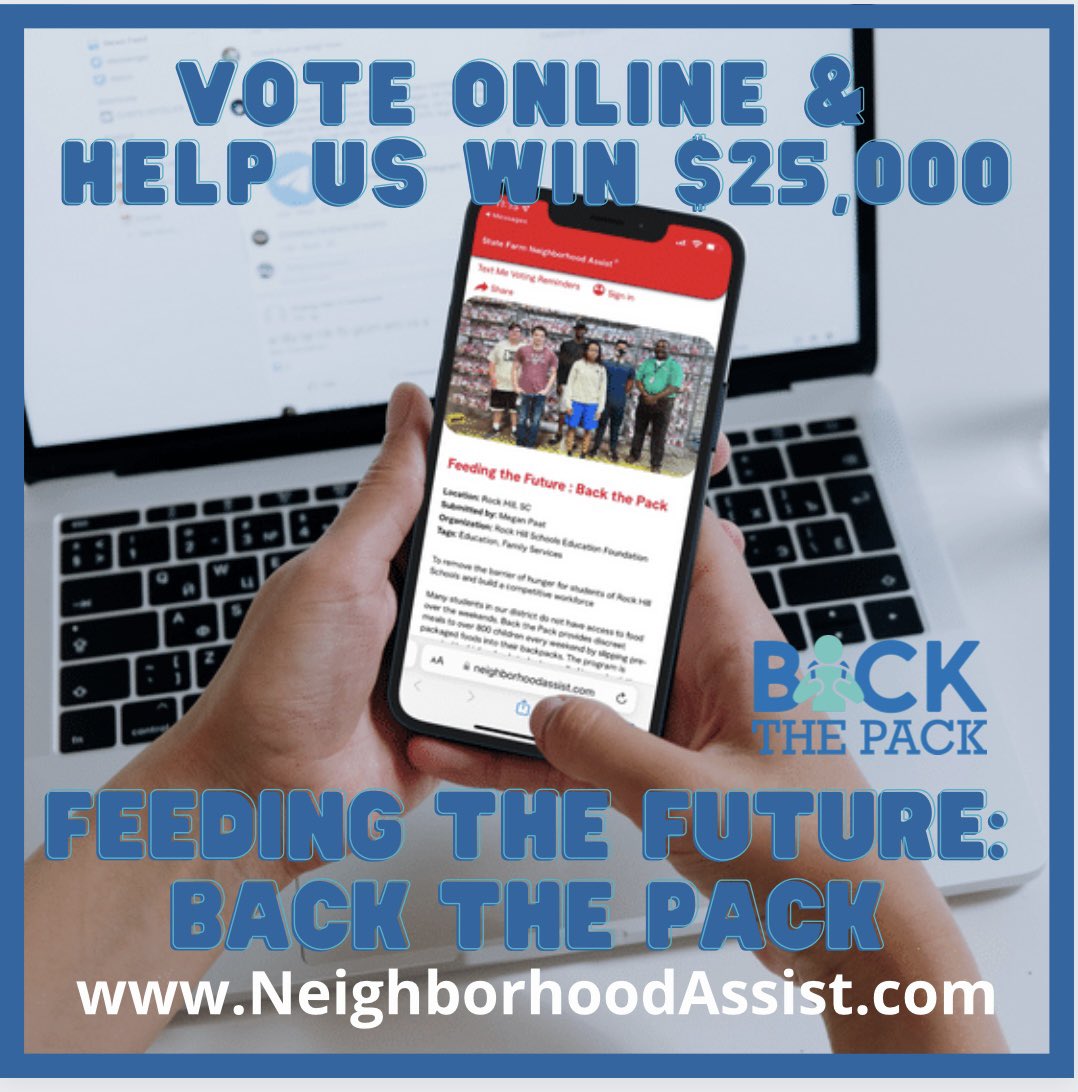 RHSEF (@rhsefoundation) on Twitter photo Can you help us win $25,000 to feed local students and support workforce development for high schoolers? Visit the link below daily and vote TEN TIMES for Back the Pack! neighborhoodassist.com/entry/2042199 Can you help us win $25,000 to feed local students and support workforce development for high schoolers? Visit the link below daily and vote TEN TIMES for Back the Pack! neighborhoodassist.com/entry/2042199