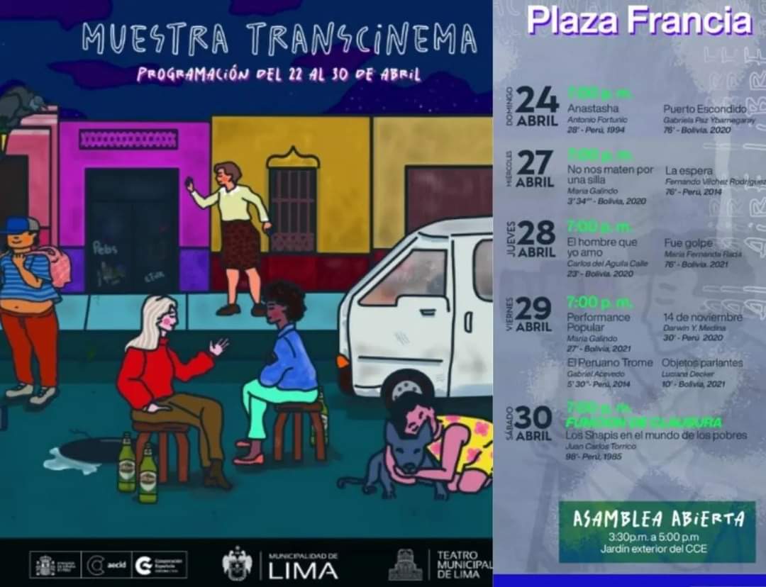 mafercinema's tweet photo. Hoy @FueGolpe se exhibirá en la Plaza Francia de Lima Perú, a las 19.00, dentro de la Muestra de cine transcinema. Seguimos difundiendo la historia del golpe en Bolivia y de las violaciones a los ddhh. Memoria, verdad y justicia!!! https://t.co/xsgXcPE9hl