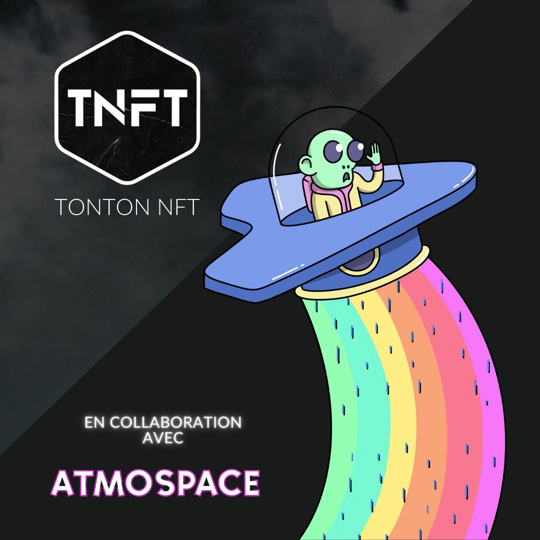 Nouvelle collab de ouf ce soir avec 
@AtmospaceNFT 🔥🔥

🎁 5 WL à gagner 🎁

1️⃣ Suis
@AtmospaceNFT
&amp; 
@Tonton_Nft

2️⃣ Like, RT, tague 3 amis et donne ton # Discord 

3️⃣ Rejoins notre Discord
discord.gg/RqGMNECVFY
Gagnant dans 24h Sur Discord!

#NFT #NFTGiveaways #nft #nftfr