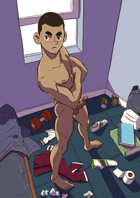 I guess he’s just embarrassed for the complete disorder in his room… #NSFW College https://t.co/qtj4