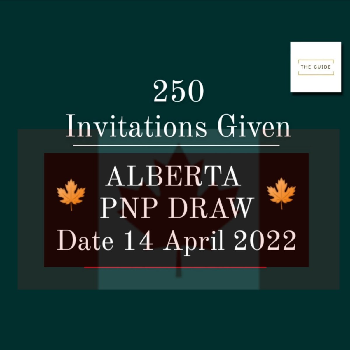 Under Alberta Advantage Immigration Program the draw which was announced on 14th April 2022, and the results were announced on 27th April 2022.

250 Applicants were invited and the minimum score was 356.