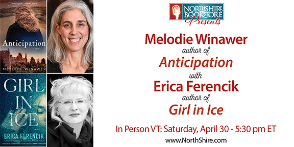 melodiewinawer's tweet photo. THIS SATURDAY 5:30 pm EST, I'll be talking #inperson with the magnificent @EricaFerencik author of #GIRLINICE at @NorthshireBooks  in Manchester, VT. Come say Hi! #bookevent #greenland #climatechange #thriller #historicalfiction #Greece #Magicalrealism @GalleryBooks https://t.co/JC9Uhrs2HG