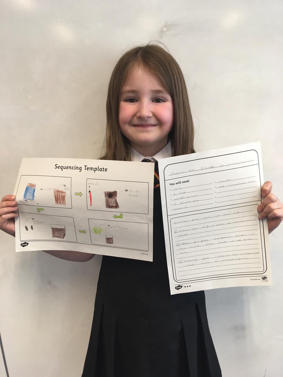 DreghornPrimary's tweet photo. Primary 3/4 have enjoyed planting sunflowers this week. 🪴 🌻 Today, they sequenced how to plant a sunflower and then wrote instructions independently for someone else to follow. #writingforapurpose #writinginstructions https://t.co/kBhOad6ORf
