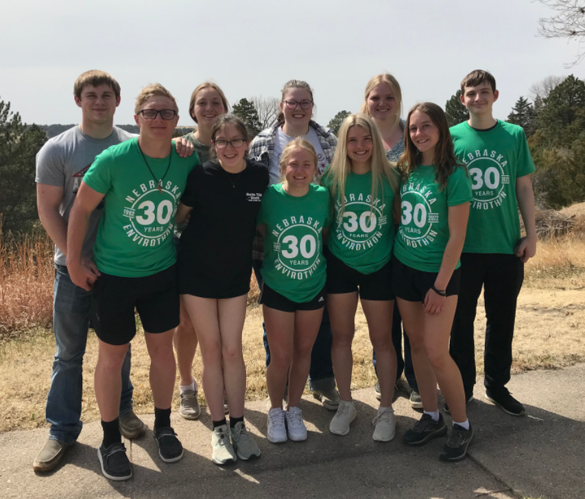 LoupCityPS's tweet photo. The State Envirothon was held at Camp Comeca on Wed., April 27th.  2 teams qualified to compete in the event.  Each team completed 6 tests and also did a presentation on reducing food waste. Loup City Team #2 (Ellie, Ella, Chase, Dylan, and Landri) placed 1st on the Policy test. https://t.co/HXvA9mGqqa