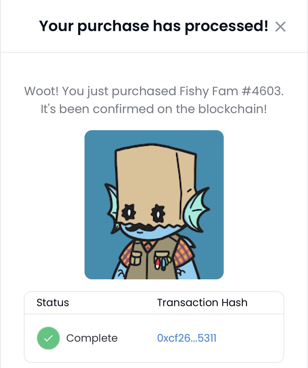 Why even buy something if you don’t tweet about it? 😝 
<a href="/fishyfamNFT/">Fishy Fam</a> is going to fly very soon 👀 🚀