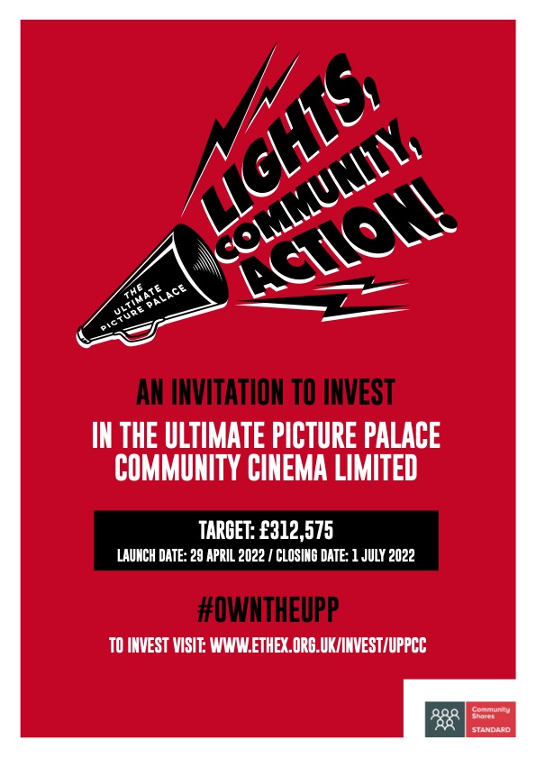 UPPCinema's tweet photo. Our Share Offer Document is now online! This includes info on why we want to become community-owned, our plans once we do so, and how you can get involved. Take a look via our website before the Share Offer opens tomorrow: https://t.co/of3yTqBiLj #OwnTheUPP https://t.co/HukRvQoaMK