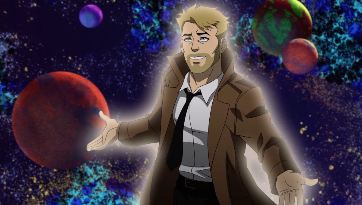 All the familiar faces appear when there's an opportunity to torture John Constantine! Here's 4 new images from the anchoring animated short within 'DC Showcase - #Constantine: The House of Mystery -- coming to Blu-ray/Digital on 5/3/22. #DCShowcase #ConstantineTheHouseOfMystery