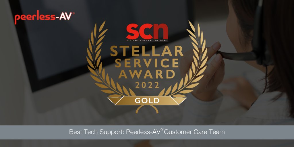 .<a href="/SCNmag/">SCN</a> recently announced the winners of the 2022 Stellar Service Awards &amp; we're extremely proud to be on the list, among other industry leaders. Thanks to the readers of SCN, our Customer Care Team was awarded Gold for Best Tech Support! 🏆
 
ow.ly/V0Cj50IQlrQ

#AVTweeps