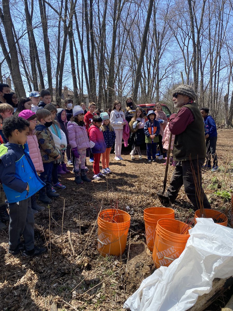 Planting Breathing Buddies with our Reading Buddies! Groovy Grade 1’s &amp; Grade 5’s helping the Earth! 🌎🎄🌳💕 <a href="/FalconFeat/">St. Francis</a>