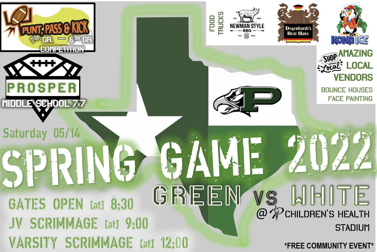 perkinisms's tweet photo. Not Gonna Wanna Miss This. 05/14. #ProsperFootball #DYJ #SpringGame2022 https://t.co/cAQXzcHWTP