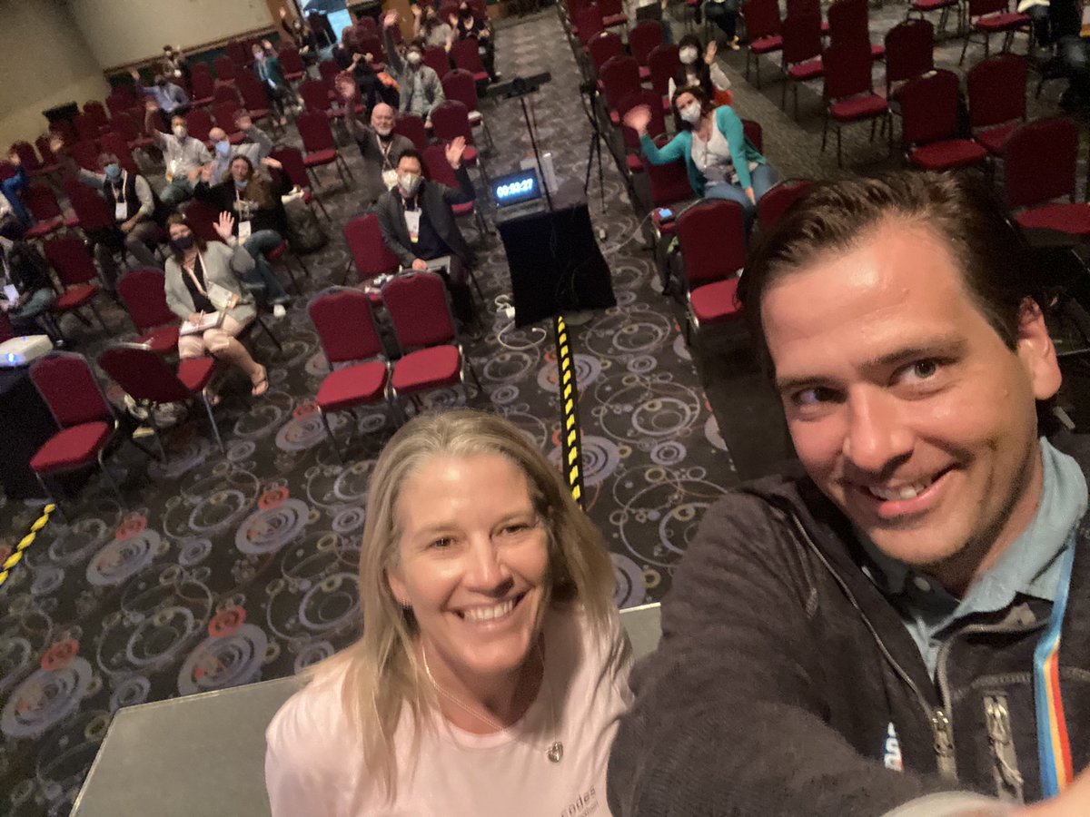 KellyPared's tweet photo. Computer Science #teachers have all the fun! Quick selfie for those virtually watching the @pycon #edsummit https://t.co/185NanhsFK