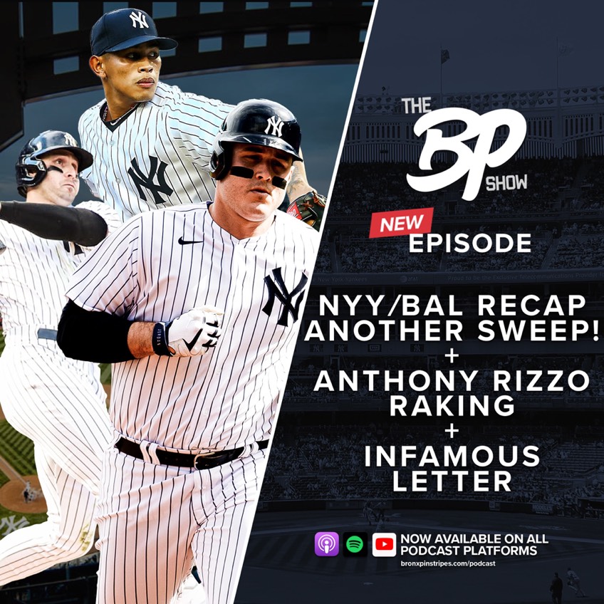 BronxPinstripes's tweet photo. 🚨 New Episode! 🚨

@ScottReinen and @Andrew_Rotondi discuss the Yankees collecting their second straight sweep, the infamous letter and Anthony Rizzo raking! 🧹🔥

Listen to the Podcast Here! 🎧
👉 https://t.co/G6zaliQTn6
Watch the podcast Here! 📺
👉 https://t.co/2wzzWZXp4I https://t.co/hpSFlq6ZRQ