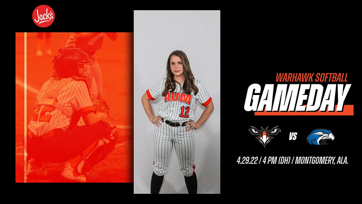 AUMWarhawksSB's tweet photo. GSC play continues as we host Shorter for two games today! Hannah Creel will be honored for senior day between games!

#WeAreAUM

📍 Montgomery, Ala.
⏰ 4 PM (DH)
🆚 Shorter
🖥️  https://t.co/53UYyNwtGW
📊  https://t.co/LQehEq9Uhw https://t.co/BkKAzWxWOZ