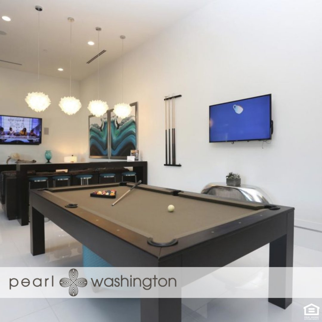 PearlWashingt0n's tweet photo. Take a break and refine your billiards skills in our social lounge! 🎱 It even features a video arcade! Enjoy a variety of ways to destress and have fun at Pearl Washington.

Learn more about our Houston community on our website: #PearlWashington #HoustonLiving #HoustonApartments https://t.co/d2SGvBD6uC