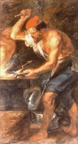 danacaras's tweet photo. Vulcano (corrispondente al dio greco Hefèsto, dio del fuoco e dei metalli) lavorava i metalli anche sulla terra, dove aprì alcune fucine. Una era sotterranea e stava sotto l'#Etna, dove aveva come aiutanti i #Ciclopi e forgiava i fulmini di Zeus.
#ViaggioNelMito
#VentagliDiParole https://t.co/sHHtZ8lH4H