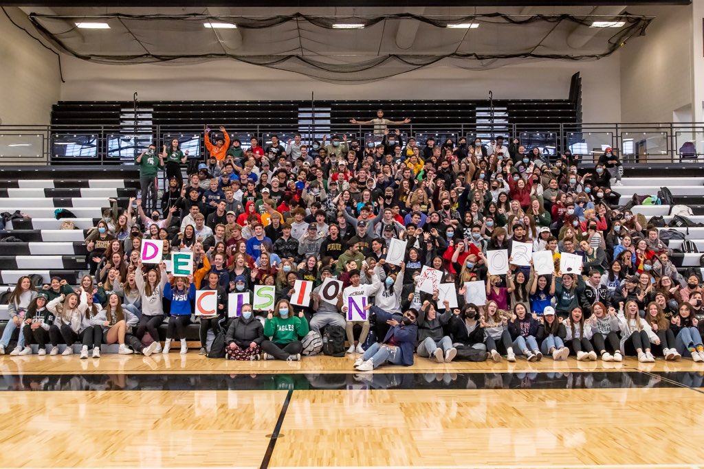 Decision Day was special today. It was the first time our senior class could be together, as a whole crew, in quite some time. You could feel their joy and love for one another. MANY fun pictures of the event - but here’s one that says it all. #gowo