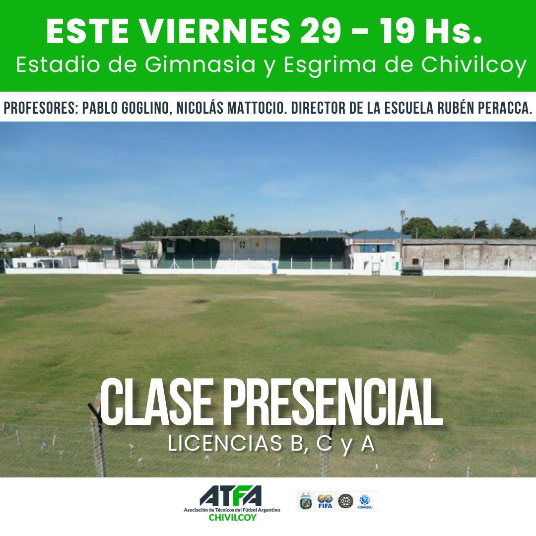 atfachivilcoy's tweet photo. ‼Nos encontramos este viernes, de manera presencial con la presencia de  Osvaldo Rubén Ingrao  
👉exfutbolista y actual director técnico argentino. Jugaba como marcador central y su primer equipo fue El Porvenir. Su último club antes de retirarse fue Unión de Santa Fe https://t.co/emiagkNvAF