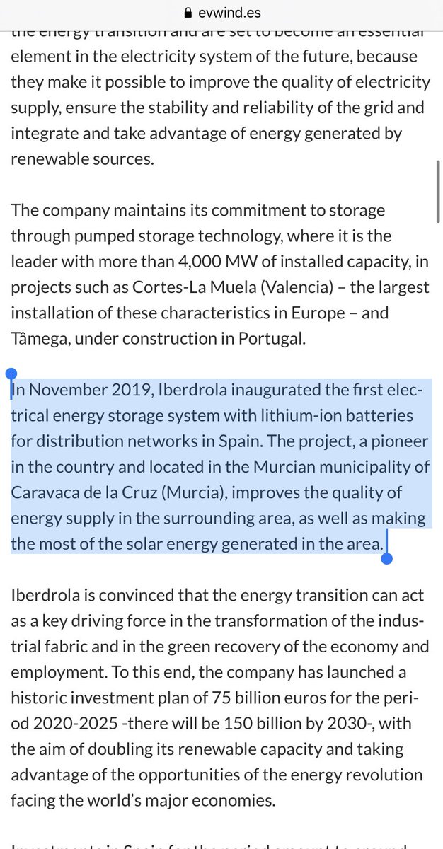 KingdomRadios's tweet photo. “#Iberdrola inaugurated the first electrical energy storage system with lithium-ion batteries for distribution networks in Spain. The project, a pioneer in the country and located in the Murcian municipality of Caravaca de la Cruz (#Murcia)”
$IGEX @iberdrola #Jumilla #Spain https://t.co/Hd8FZBJdpC